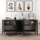 HANAH HOME Komoda Kiev, mermer crna/braon - 845HCT5306