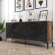 HANAH HOME Komoda Kiev, mermer crna/braon - 845HCT5306