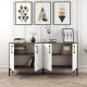 HANAH HOME Komoda Kiev 160, braon/bela - 845HCT5323