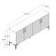 HANAH HOME Komoda Kiev 160, braon/bela - 845HCT5323