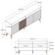 HANAH HOME Komoda Milan, braon/crna - 845HCT5334