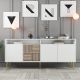 HANAH HOME Komoda Milan, bela/zlatna - 845HCT5526