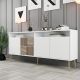 HANAH HOME Komoda Milan, bela/zlatna - 845HCT5526