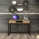 HANAH HOME Radni sto Ogene, braon/crna - EP2800827