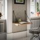 HANAH HOME Zidni radni sto Tuna, braon/crna - EP2801785