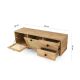 HANAH HOME TV komoda Hapsiyas 140, svetlobraon - 854KLN3039
