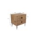 HANAH HOME Noćni ormarić Luna, krem - 174386