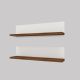 HANAH HOME Zidna polica Shelf, bela/braon - 854KLN4403
