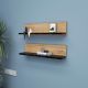 HANAH HOME Zidna polica Shelf, braon/crna - 854KLN4404