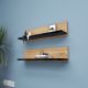 HANAH HOME Zidna polica Shelf, braon/crna - 854KLN4404
