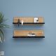HANAH HOME Zidna polica Shelf, braon/crna - 854KLN4404