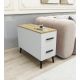 HANAH HOME Konzolni sto Island, bela/braon - 854KLN4723