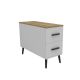 HANAH HOME Konzolni sto Island, bela/braon - 854KLN4723