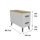 HANAH HOME Konzolni sto Island, bela/braon - 854KLN4723