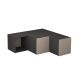 HANAH HOME Ugaona TV komoda Compact, antracit/krem - 855DTE3050