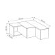 HANAH HOME Ugaona TV komoda Compact, antracit/krem - 855DTE3050