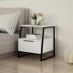 HANAH HOME Noćni ormarić Pal, bela/crna - 855DTE3547