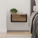 HANAH HOME Zidna noćna polica Eco, crna/braon - EP3057152
