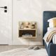 HANAH HOME Zidna noćna polica Treo LED, svetlo braon - EP3057191