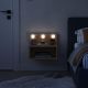 HANAH HOME Zidna noćna polica Treo LED, svetlo braon - EP3057191
