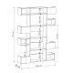 HANAH HOME Polica za knjige Niho, krem/antracit - 855DTE3722