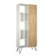 HANAH HOME Polica za knjige Jedda, bela/svetlobraon - 855DTE3737