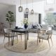 HANAH HOME Trpezarijski sto Pal, antracit - 855DTE4603