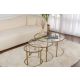 NORDURE Set klub stolova Aurum 3/1, zlatna/providna - EP3003126
