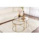 NORDURE Set klub stolova Aurum 2/1, zlatna/providna - EP3003147