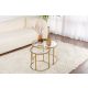 NORDURE Set klub stolova Aurum 2/1, zlatna/providna - EP3003150