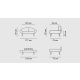 ATELIER DEL SOFA Sofa dvosed Genzo, crna - 859FTN1220
