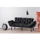 ATELIER DEL SOFA Trosed sofa Nitta, crna - 859FTN1357