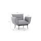 ATELIER DEL SOFA Fotelja Jax Solo, siva - 859FTN1718