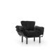 ATELIER DEL SOFA Fotelja Nitta single, crna - 859FTN1728