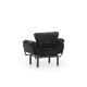 ATELIER DEL SOFA Fotelja Nitta single, crna - 859FTN1728