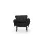 ATELIER DEL SOFA Fotelja Nitta single, crna - 859FTN1728