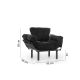 ATELIER DEL SOFA Fotelja Nitta single, crna - 859FTN1728