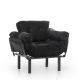 ATELIER DEL SOFA Fotelja Nitta single, crna - 859FTN1728