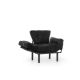 ATELIER DEL SOFA Fotelja Nitta single, crna - 859FTN1728