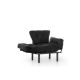 ATELIER DEL SOFA Fotelja Nitta single, crna - 859FTN1728