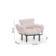 ATELIER DEL SOFA Fotelja Nitta single, krem - 859FTN1731