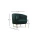 ATELIER DEL SOFA Fotelja Piccoli, zelena - 859FTN1744