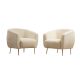 ATELIER DEL SOFA Fotelja Eses Bouclette, krem - 859FTN2043