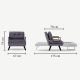 ATELIER DEL SOFA Fotelja na razvlačenje Sando Single, krem - 859FTN2314