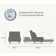 ATELIER DEL SOFA Fotelja na razvlačenje Folde Single, tamnosiva - 859FTN2328