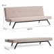ATELIER DEL SOFA Sofa trosed Zola, krem - 859FTN2815