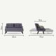 ATELIER DEL SOFA Sofa na razvlačenje Sando, tamnosiva - 859FTN2824