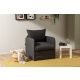 ATELIER DEL SOFA Fotelja na razvlačenje Saga Single, tamno siva - 859FTN2882