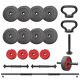Iron Sport set 46kg tegova, 2+1 šipka , ručka za zvono i točak za trbušnjake (set 5 in 1) - TS465I1