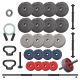 Iron Sport set 88kg tegova, 2+1 šipka , ručka za zvono, točak za trbušnjake, guma za šaku i vijača - TS887I1